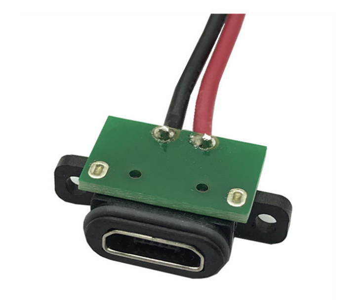 MICRO USB 5P防水母座 IPX8防水等級 帶螺孔全貼