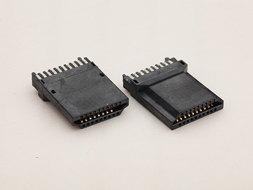 HDMI A型19P公頭 全塑無外殼 焊線式公頭 帶線夾 自動焊加錫