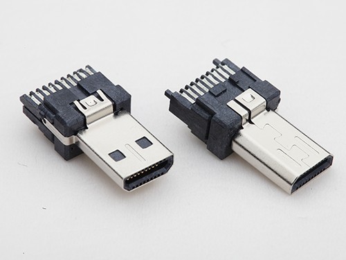 HDMI D型19P公頭 雙排焊線式公頭 自動(dòng)焊D公