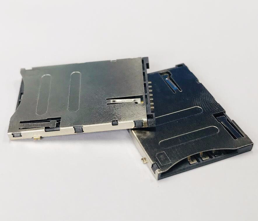 SIM PUSH 6P卡座 6+1PIN帶檢測(cè)腳 14.0長(zhǎng)有柱