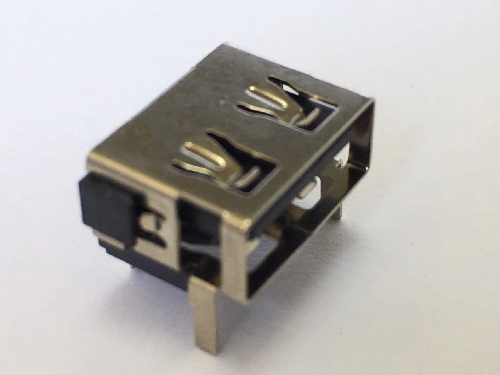 USB2.0 后兩腳插板 墊高7.8MM 短體10.0 LCP灰膠大電流3.5A