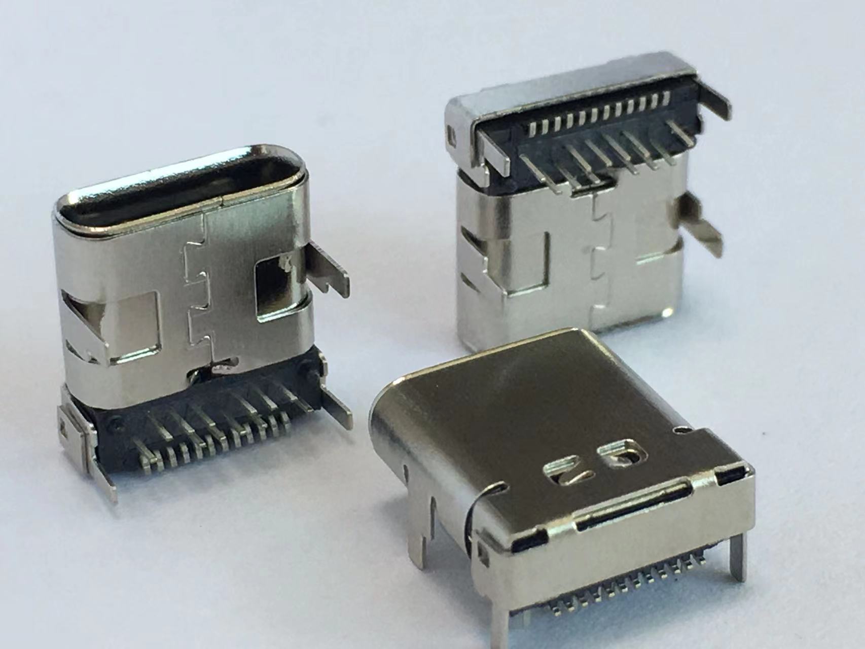 TYPE-C 24P板上雙殼 L=10.0 8.65 有腳 無腳 錫腳長度可選