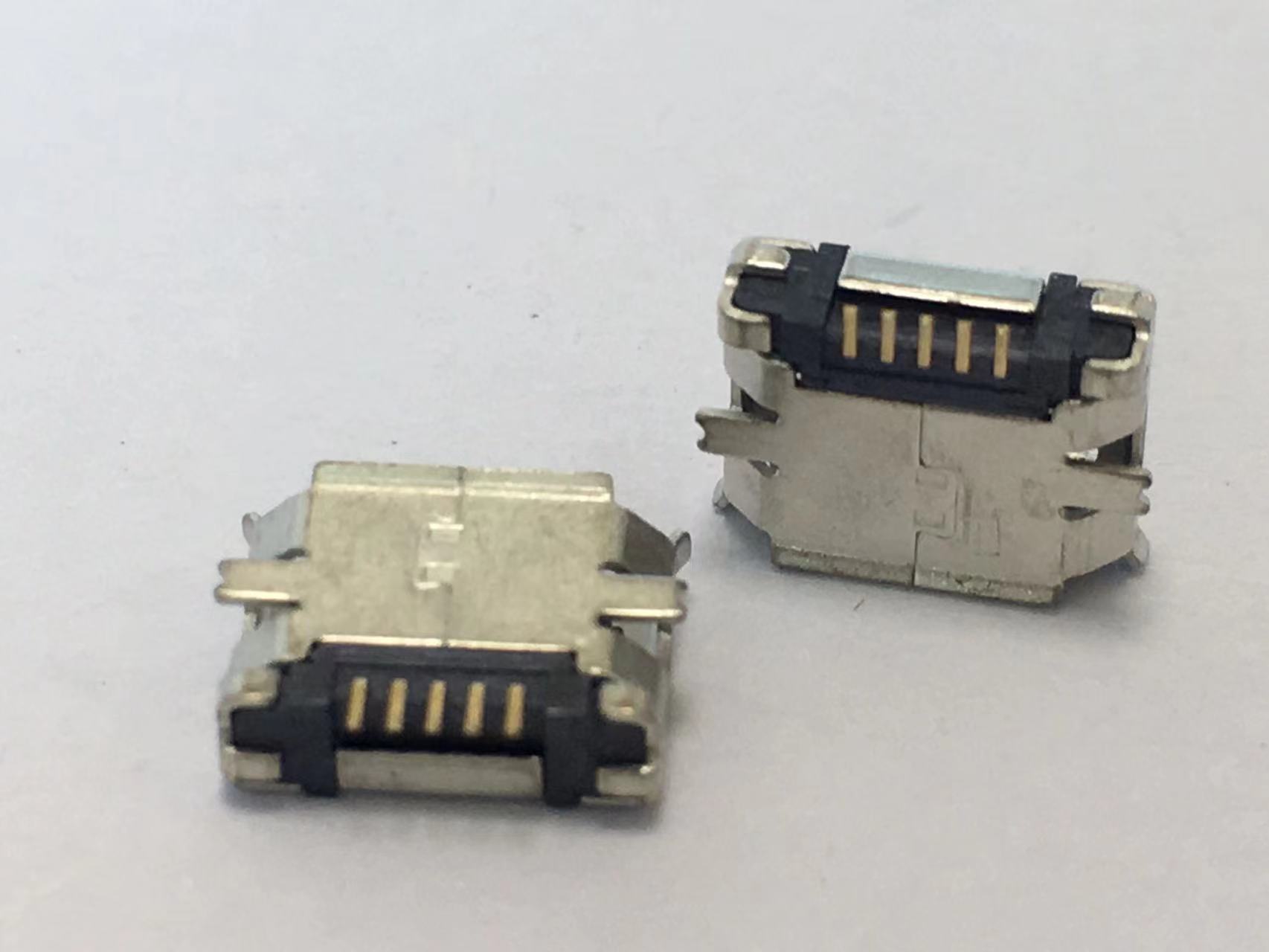 MICRO 5P 母座 全貼SMT 5.9腳距1.25長(zhǎng)針 有柱 無(wú)柱 卷邊 直邊